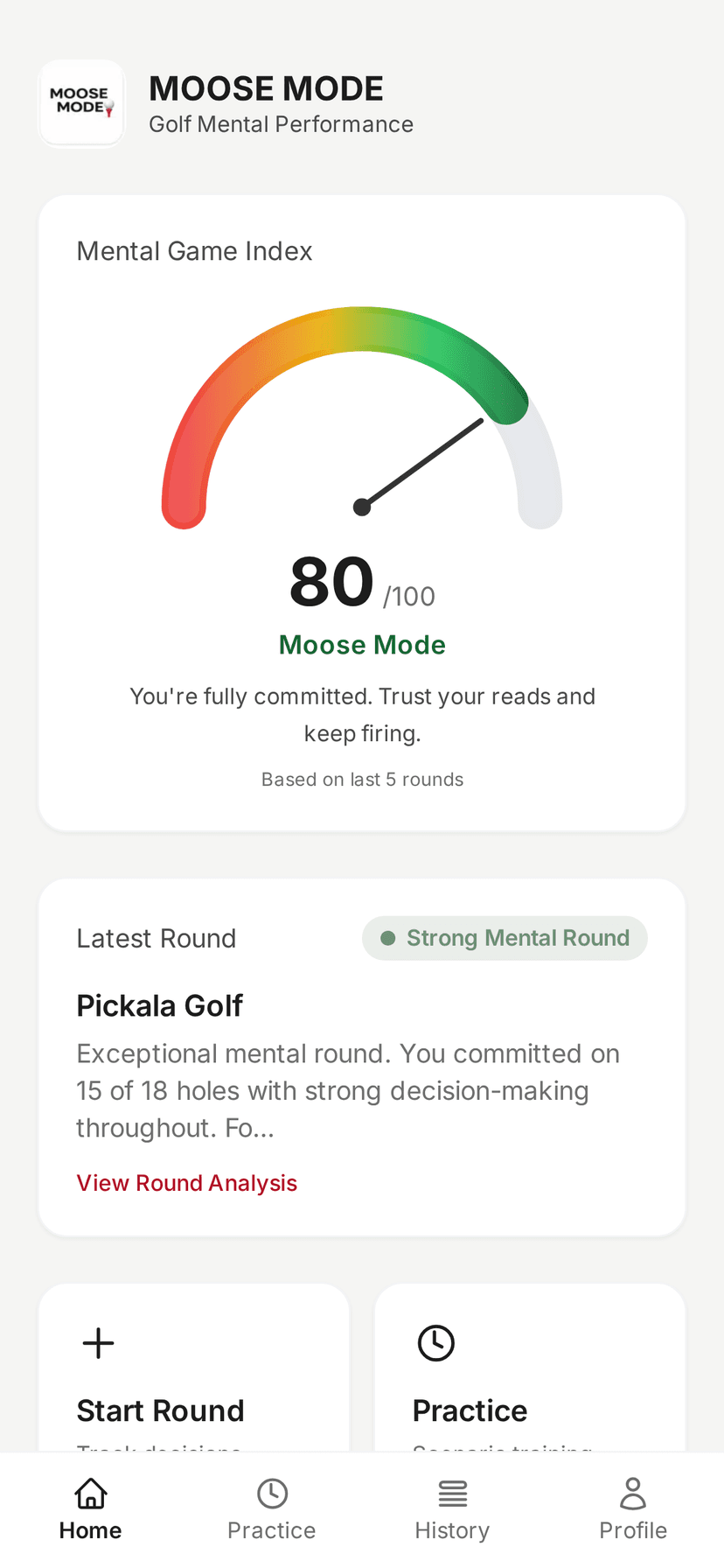 MOOSE MODE App - Dashboard